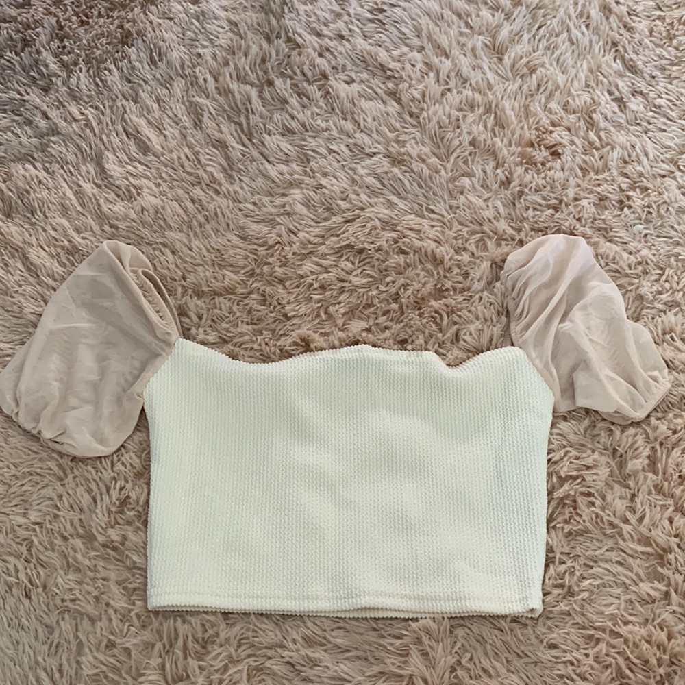 Cream colored crop top